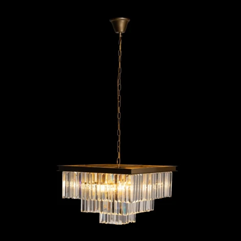 Подвесная люстра каскадная Loft IT Prism Clear 10019/500S (220V, хрусталь, на цепи)