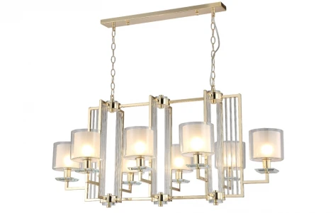 Подвесная люстра Crystal Lux Nicolas SP8 L1000 GOLD/WHITE