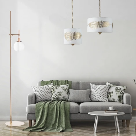 Подвесная люстра Maytoni Farn H428-PL-03-WG (220V, на цепи, листья)