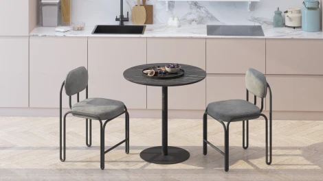 Стол обеденный Калифорния Дейл Черный мрамор