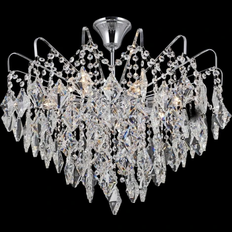 Потолочная люстра на штанге ILLUMICO IL3352-7CSQ-39 CR (220V, хрусталь)