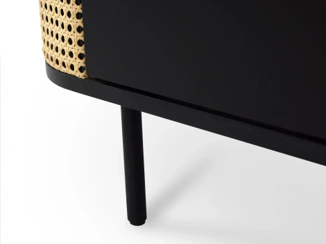 Сервант Male ОГОГО (арт.729914), (МДФ,ЛДСП,Ротанг/Бежевый,Черный)