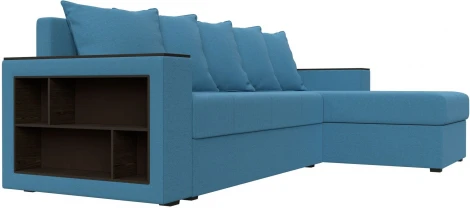 Диван угловой Дубай Лайт правый угол (Голубой/Рогожка) Лига Диванов арт.121641