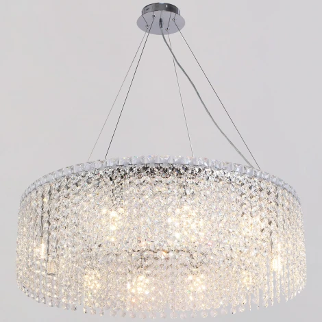 Подвесная люстра хрустальная ILLUMICO IL9017-800PZF-25 CH ELITE