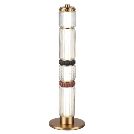 Настольная лампа Odeon Light Collier 5455/15TL сатин.латунь/терракот/черный LED 15W 4000K