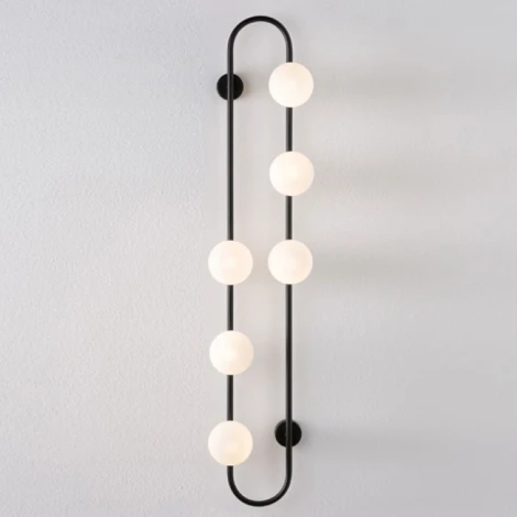 Настенное бра Hoop Wall H115 Black ImperiumLoft Hoop-Wall01 (213737-26) (220V, шар, бусы)