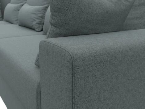 Диван угловой Майами Long левый угол (Серый/Рогожка) Лига Диванов арт.122907L