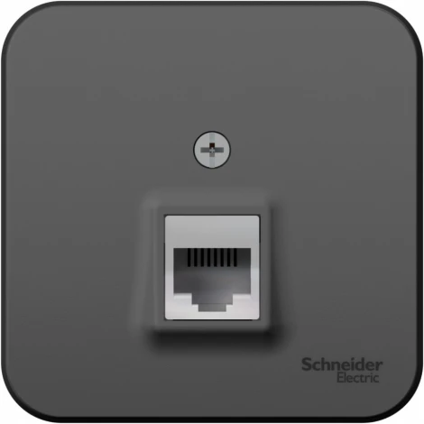 Розетка накладная Ethernet RJ-45 (антрацит) Systeme Electric Blanca BLNIA045006