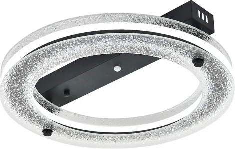 Потолочный светодиодный светильник круглый Escada Ambience 10302/1LED 65Вт, с ПДУ, металл/акрил, черный/прозрачный (регулировка яркости, 220V, круглые)