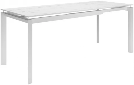 Стол DikLine KT120 мрамор белый Лотус,опоры белые