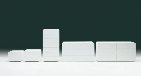 Тумба прикроватная M-City RIBES 03.51 (L030 блест.белый) с 2 ящиками