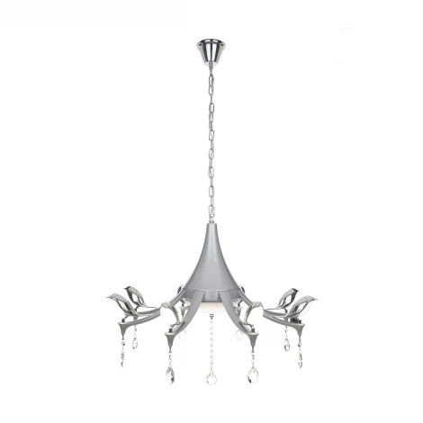 Подвесная люстра IDLamp Uccelli 385/8-LEDSilver