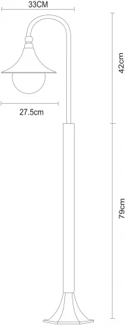 Наземный фонарь Arte Lamp Malaga A1086PA-1BG