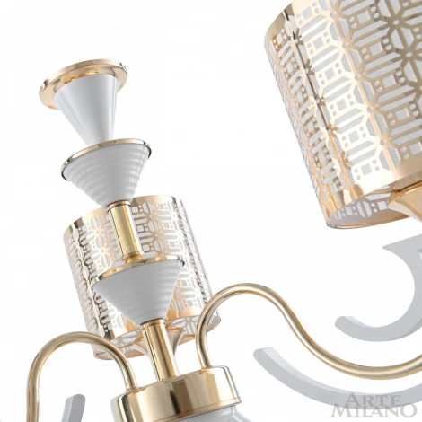 Подвесная люстра Arte Milano Florentia-8857 308857/5 Wh/Gd (220V, на цепи)