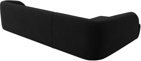 Диван угловой Лига-041 левый угол (Черный/Микровельвет) Лига Диванов арт.122180L