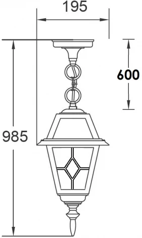 Уличный светильник подвесной Oasis Light FARO 91105 Bl