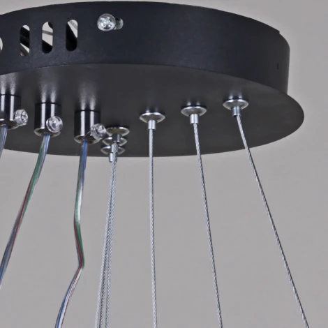 Подвесной светильник светодиодный с регулировкой цветовой температуры Reluce 99001-0.9-03 BK (220V, на тросе)