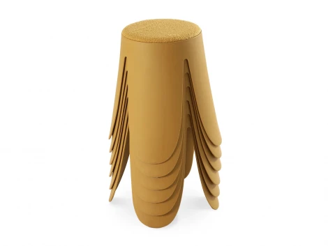 Комплект табуретов Chim 6 шт. ОГОГО Обстановочка! 966370 (Мех/Горчичный)