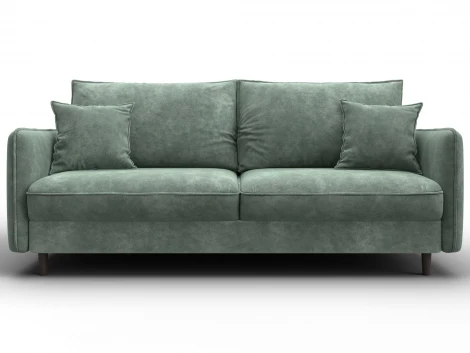 Диван прямой Лига-064 НПБ (ДСП/Дерево/Велюр/Зеленый) Лига Диванов 129623