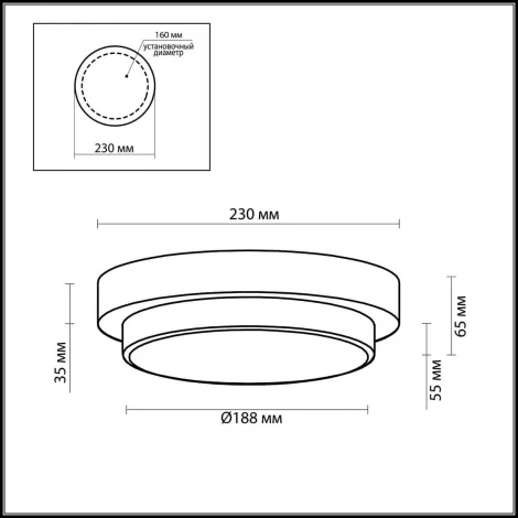 Настенно-потолочный светильник Odeon Light Holger 2746/1C