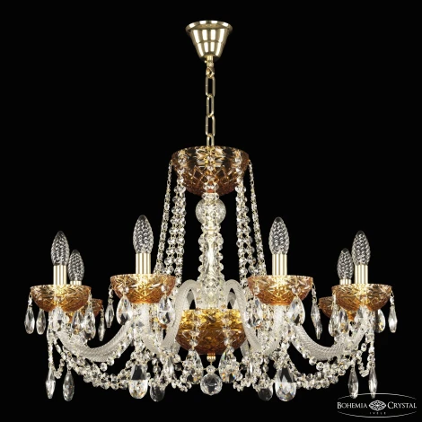 Подвесная люстра Bohemia 5402 5402/8/240 G Amber/M-1F