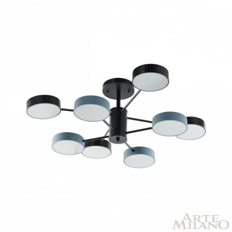 Потолочная люстра на штанге Arte Milano Ferrara 250906/8B Bk/Gr (LED, 220V, круглые)