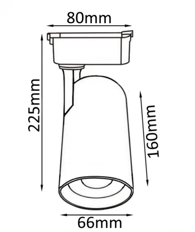 Трековый светильник Crystal Lux CLT 0.31 006 20W BL (LED, 220V)