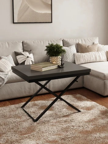 Стол-трансформер Манхэттен графит/черный Mebelik 009577