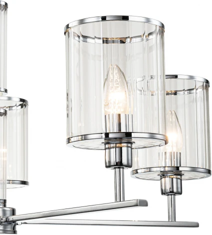 Потолочная люстра на штанге 13022/5R Chrome Indigo Dante V000411 (220V, круглые)