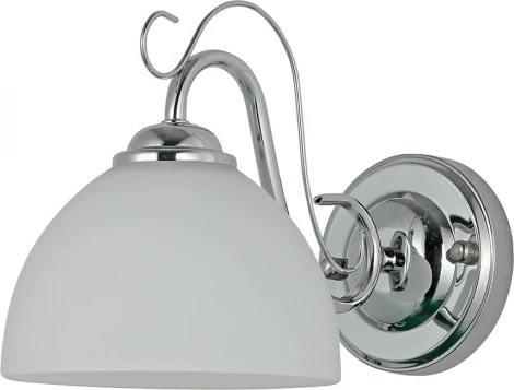 Бра Escada Essay 1x40Вт E27, металл/стекло, хром, белый матовый плафон (220V)