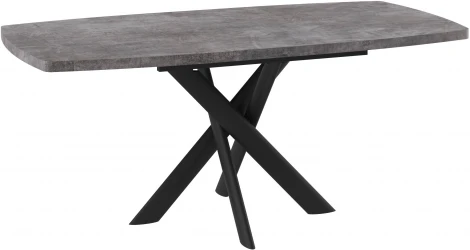 Стол Мебвилл Эдж, 130 Дымчатая керамика/Чёрный