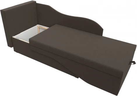 Кушетка Гармония левая (Коричневый/Рогожка) Лига Диванов арт.125297L