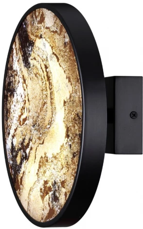 Настенный светильник Odeon Light Bergi 5064/15WL черн./серо-беж./металл/натур.камень/акрил с переключ.цветов.темпер. LED 15W 3000К/4000K/6000K (220V, круглые)