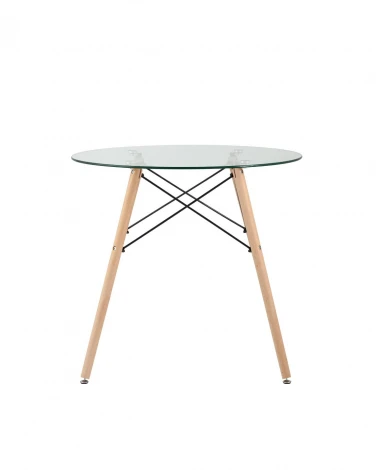 Стол круглый EAMES DSW стеклянный
