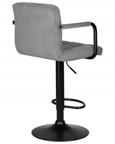 Набор 2 шт стул барный DOBRIN KRUGER ARM BLACK (серый вельвет (LAR-E2041-25))