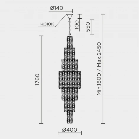 Подвесная люстра хрустальная Modelux ML.900.20 GD
