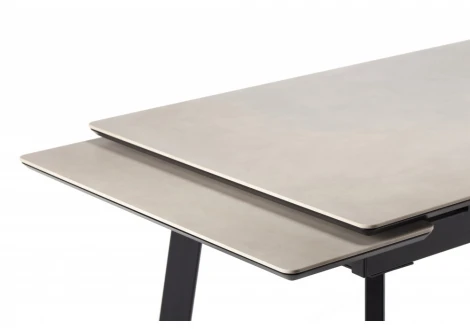 Кухонный стол Notta Норман 120(180)х80 carmen light grey / черный