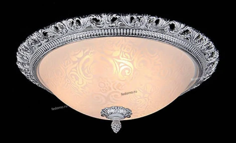 Люстра потолочная Natali Kovaltseva Gisele, 3 лампы, белый с серебром