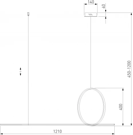 Подвесной светильник Eurosvet Mist 90266/1 золото (LED, 220V, на проводе, кольцо)