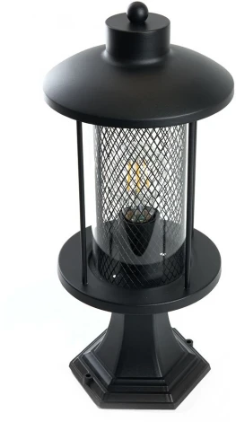 Уличный наземный светильник Feron Бордо 48390 PL724 60W E27, черный (220V, IP44)