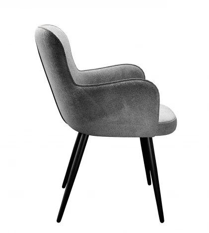 Стул DikLine 503 поворотный TW09 светло-серый, ножки черные арт.00-00079959