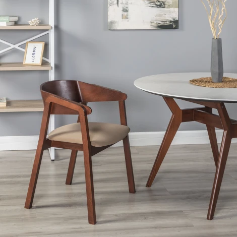 Кресло Dalia Beige/Темный орех R-Home арт.400012320h_diagbeige_nut