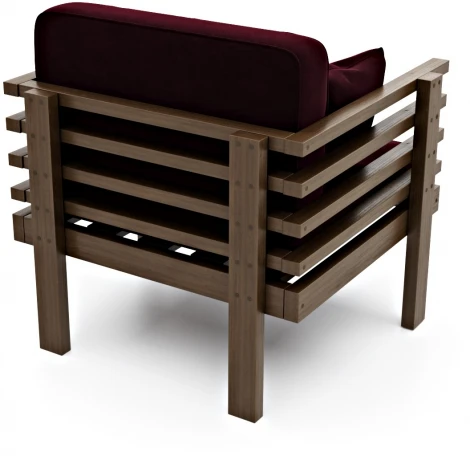 Кресло Arsko Стоун орех вишневый велюр