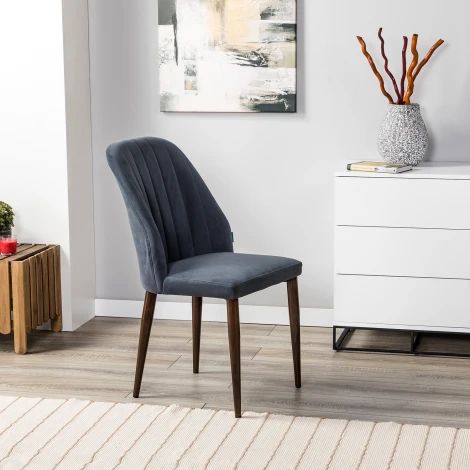 Стул R-Home Alen Diag grey_т. орех