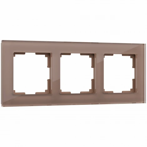 Рамка на 3 поста Favorit (латте, стекло) Werkel W0031142 (a058820)