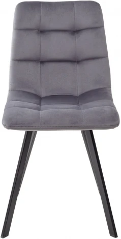 Стул CHILLI SQUARE BLUVEL-14 серый, велюр / черный каркас М-City
