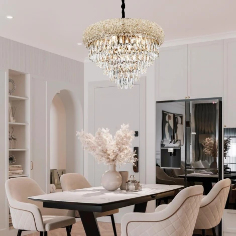 Подвесная люстра хрустальная Modelux MODELUX ML.2308.600 GD