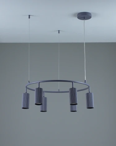 Подвесная люстра кольцо Moderli Cora V11604-6P (220V, на тросе, кольцо)