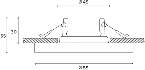 Встраиваемый светильник Hesby Lighting Clarity HSBL_0133 (220V, круглые, IP44)