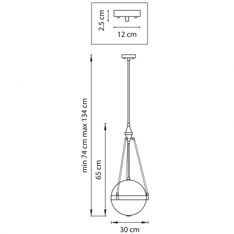 Потолочная люстра на штанге Lightstar Modena 816037 (220V, шар)